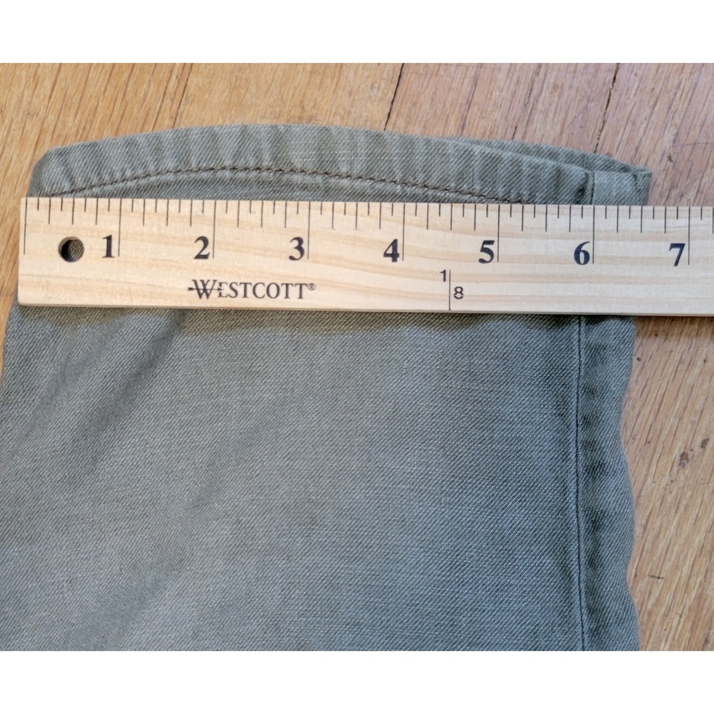 American Eagle Womens 6 Linen Blend Utility Pants Sage Green Relaxed Straight - Picture 6 of 11